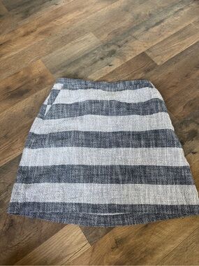 a new day Striped Mini Skirt - Gray & White
